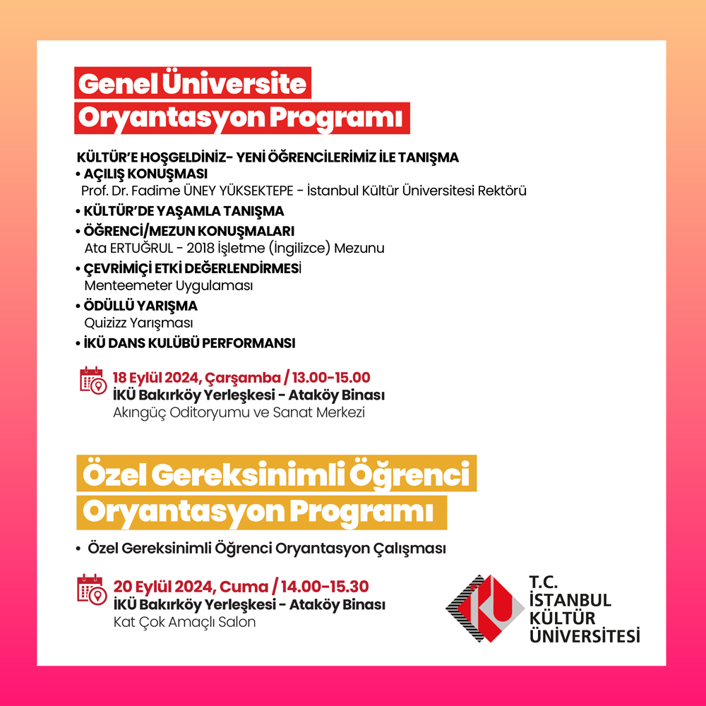 Özel Gereksinimli Öğrenci Oryantasyon Programı