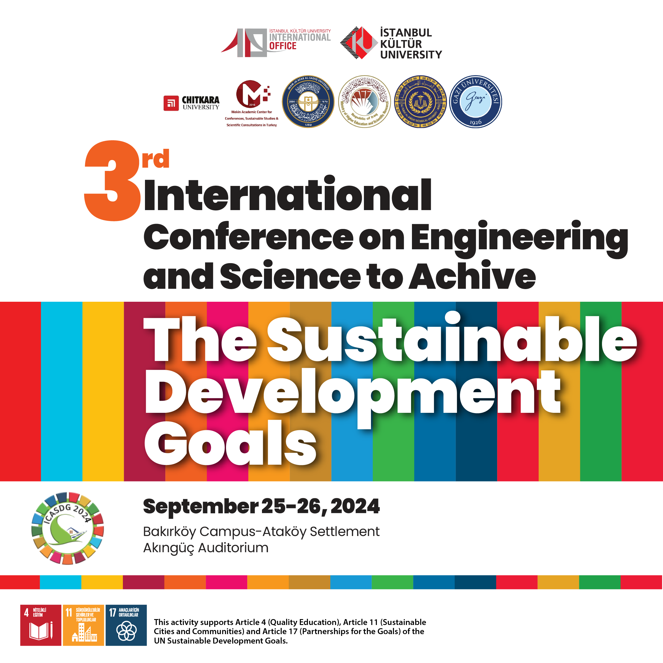 \"3rd International Conference to Achieve Sustainable Development Goals\"