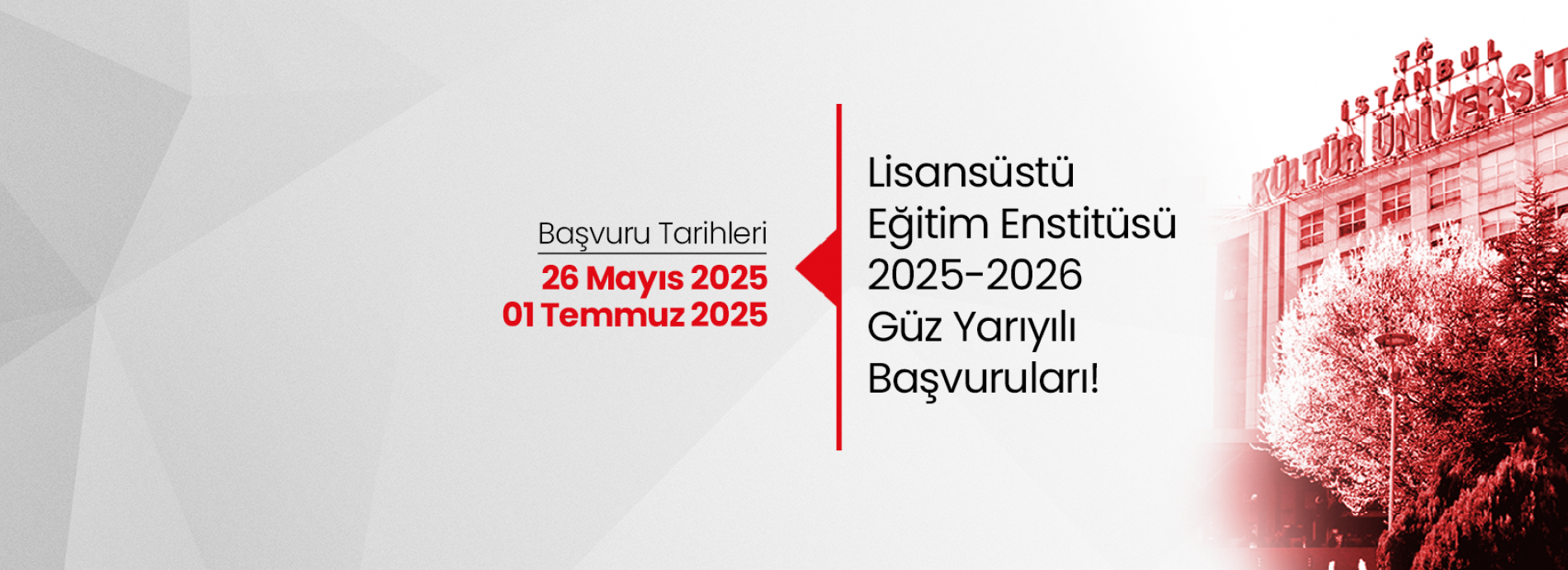 2025-2026 Eğitim Öğretim Yılı Bahar Yarıyılı Lisansüstü Başvuruları