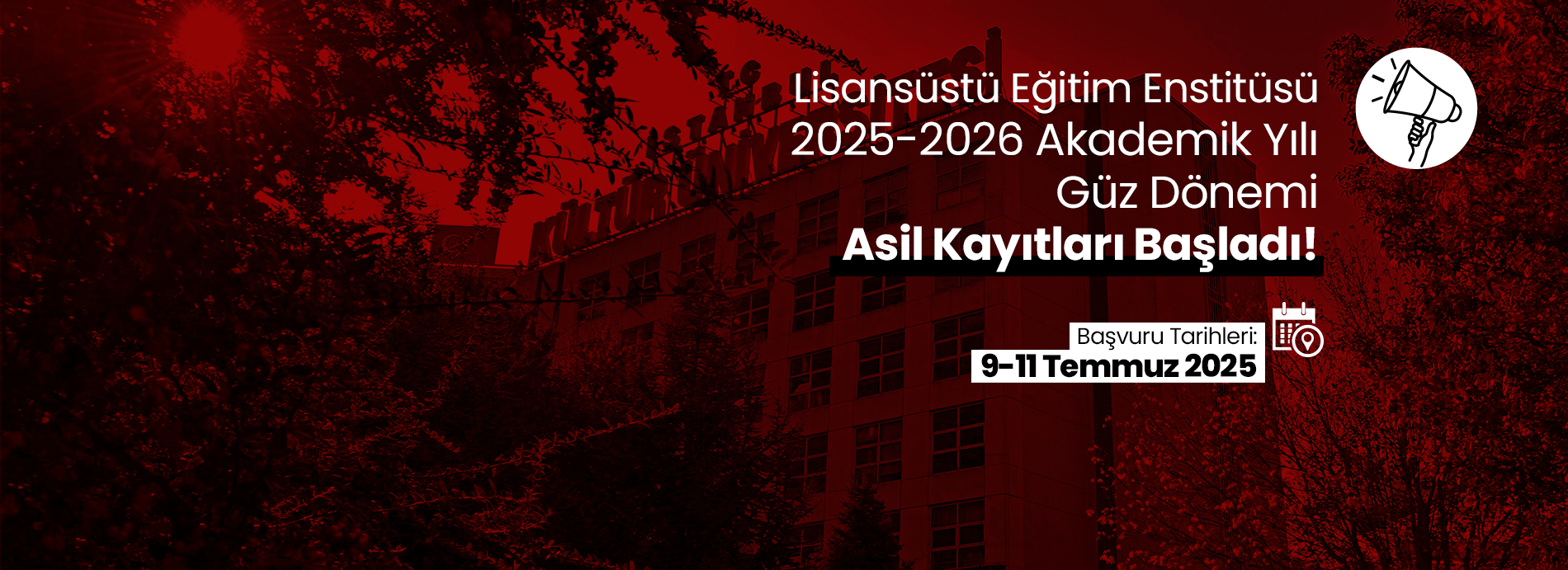 Lisansüstü Eğitim Enstitüsü 2024-2025 Güz Yarıyılı Kesin Kayıt Yaptırmaya Hak Kazananlar Listesi